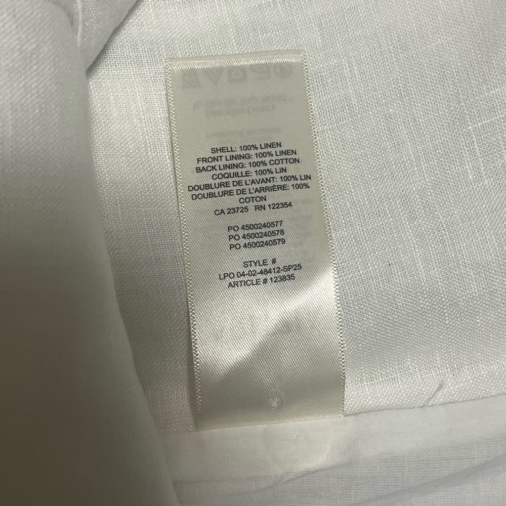 Aritzia Masquerade Linen new Organic linen scoopneck blouse Size 2XS - Picture 13 of 13